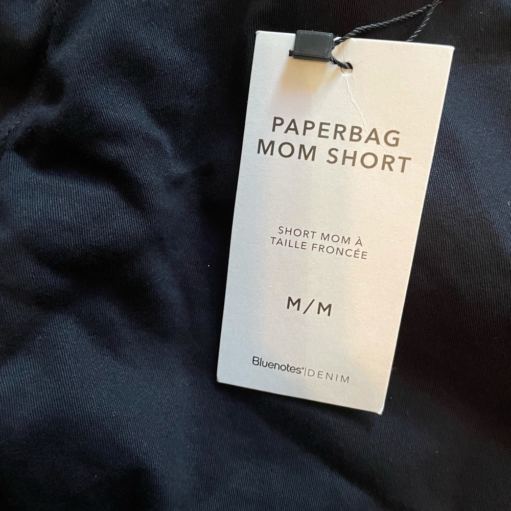 Bluenotes Paper Bag Mom Shorts Black — image 7 of 8